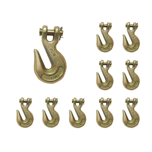 Tie 4 Safe G70 3/8" Clevis Grab Hooks Tow Chain Hook Flatbed Truck Trailer Tie Down, 10PK FH406-38-10 - main